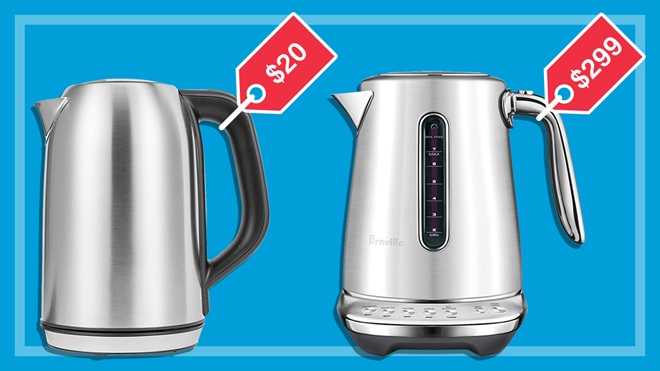 cheapest and most expensive kettles tested side by side with price tags